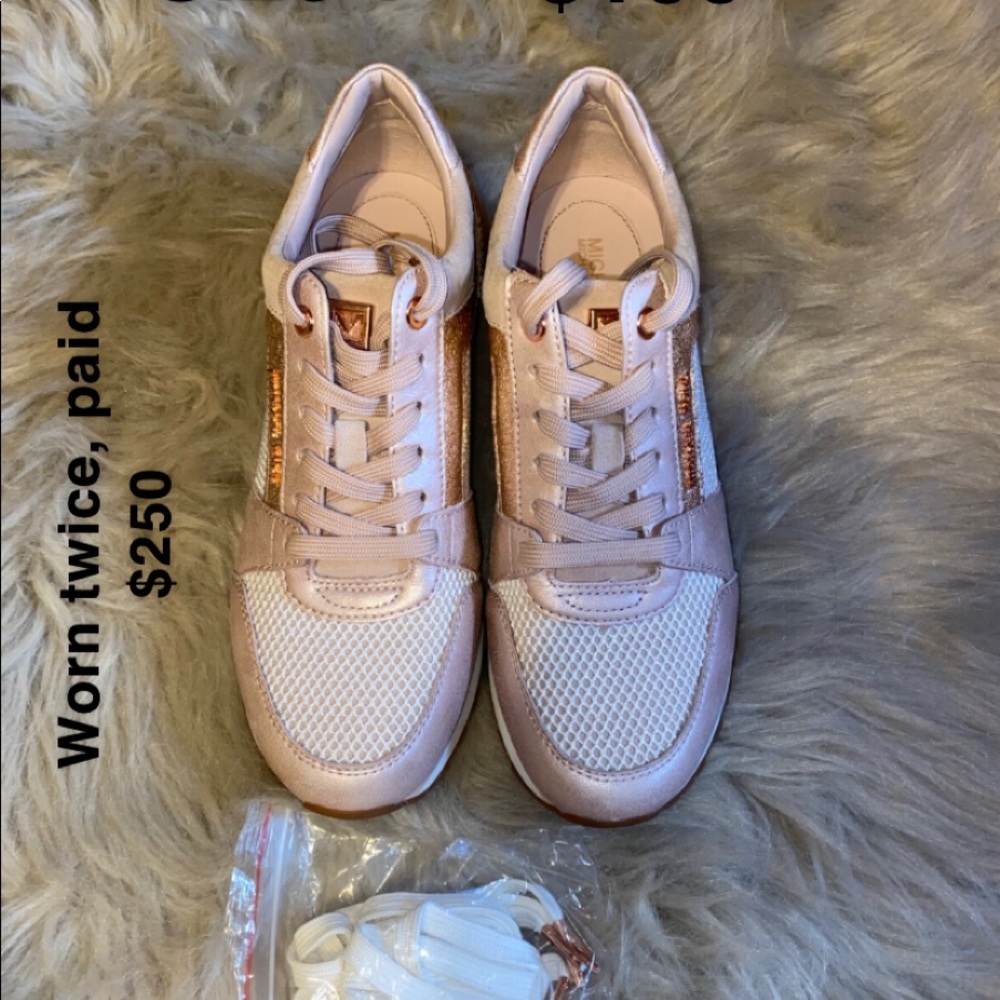 Micheal Kors rose gold shoes